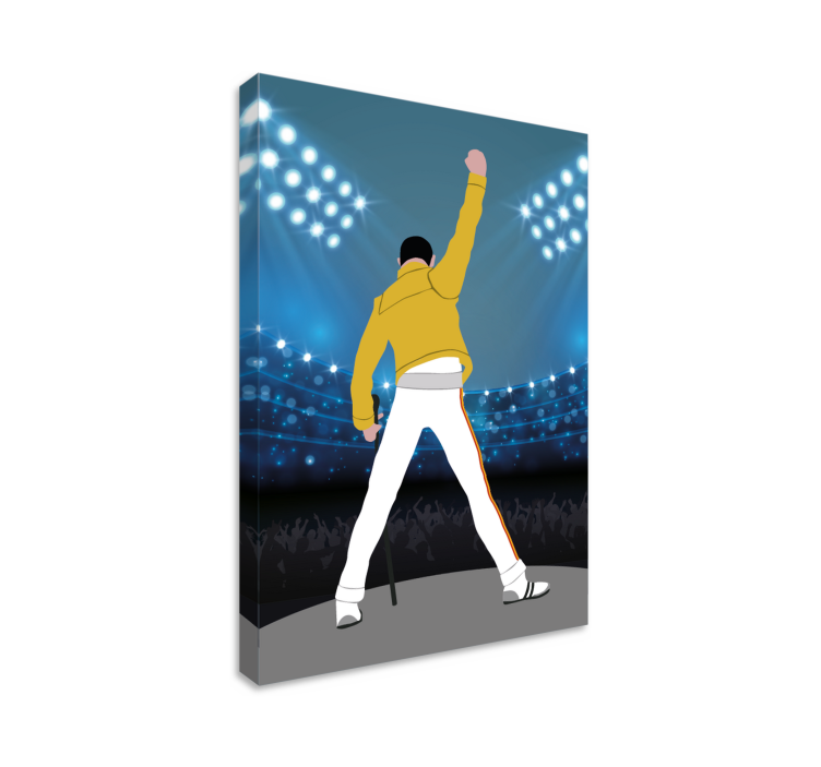 Freddie at Wembley Music canvas - TenStickers