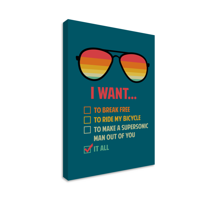 Quote canvas i want inspiration - TenStickers