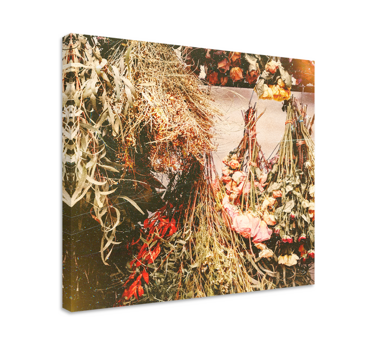 Flowers canvas dried floral designs - TenStickers