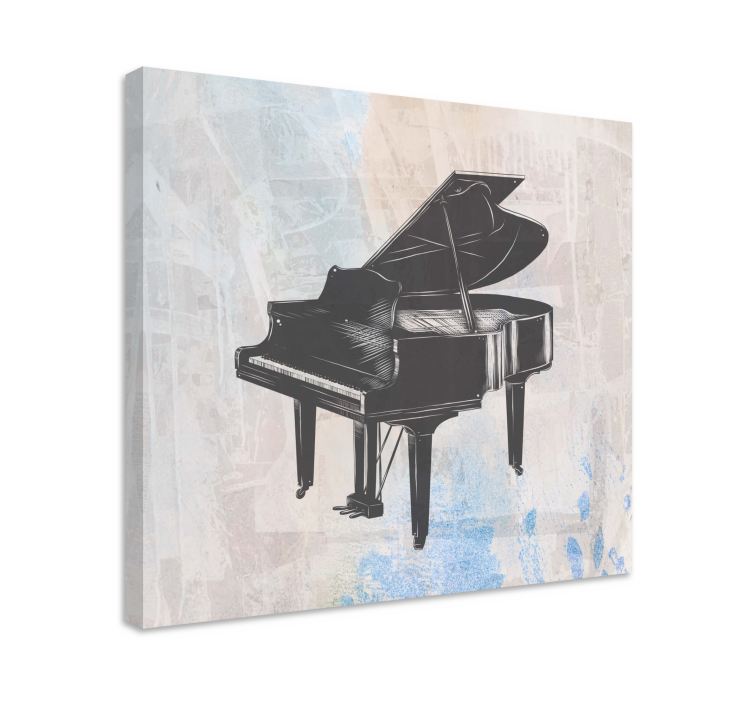 Music canvas art grand piano design - TenStickers