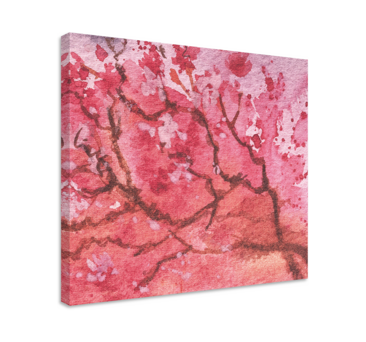 Flowers canvas sakura branches - TenStickers