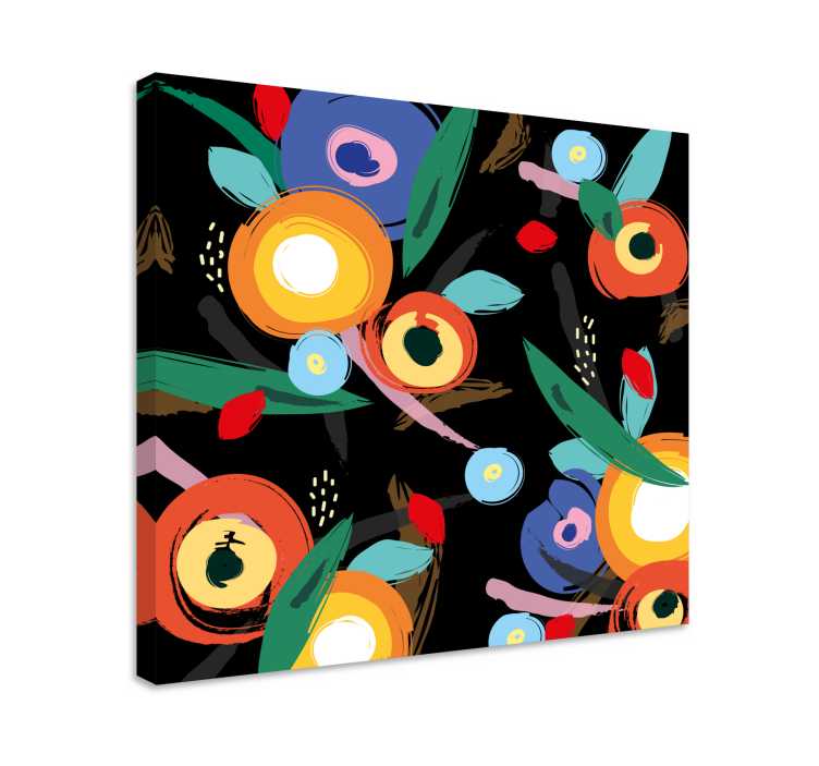 Flowers canvas lively botanical design - TenStickers