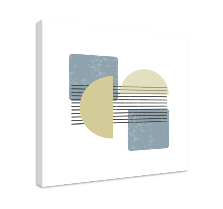 Geometric canvas abstract circular shapes - TenStickers