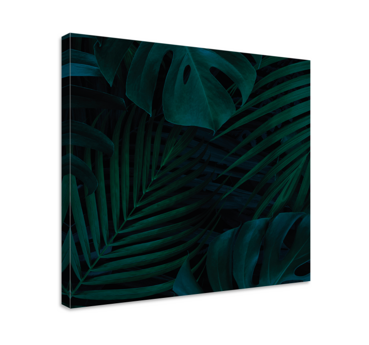 Flowers canvas lush tropical foliage - TenStickers