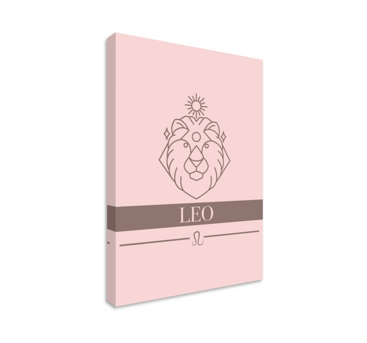 Abc canvas wall art leo zodiac symbol - TenStickers
