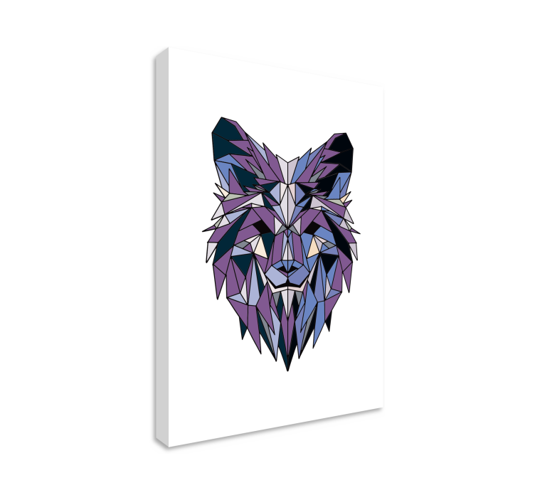 Geometric Wolf geometric canvas - TenStickers