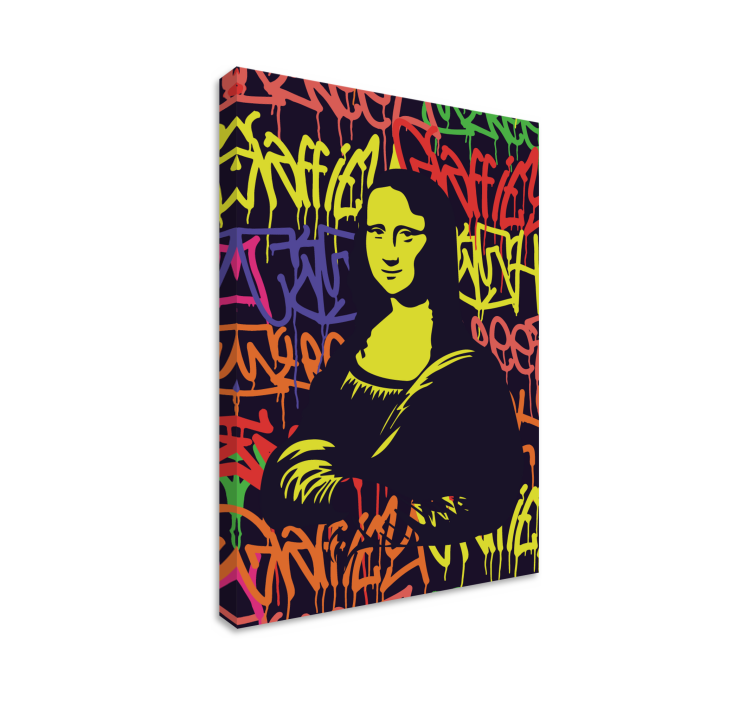 Mona lisa graffiti canvas art - TenStickers