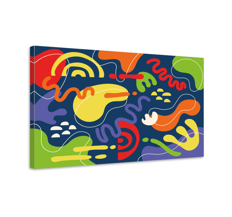 Abstract wall art 1 vibrant natural forms - TenStickers