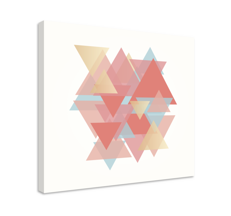 Geometric canvas overlapping triangles design - TenStickers