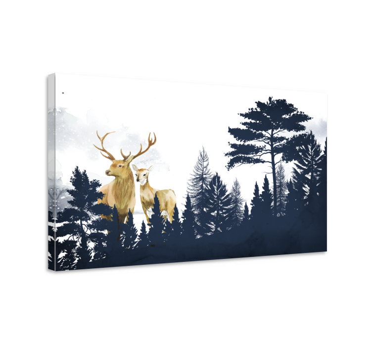 Stag canvas majestic stags - TenStickers