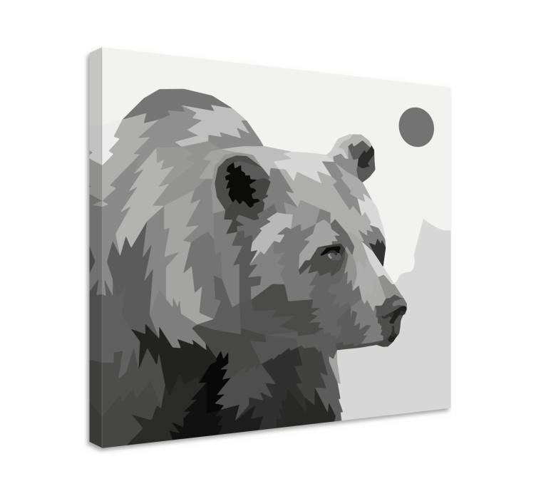Animal canvas wall art majestic bear portrait - TenStickers
