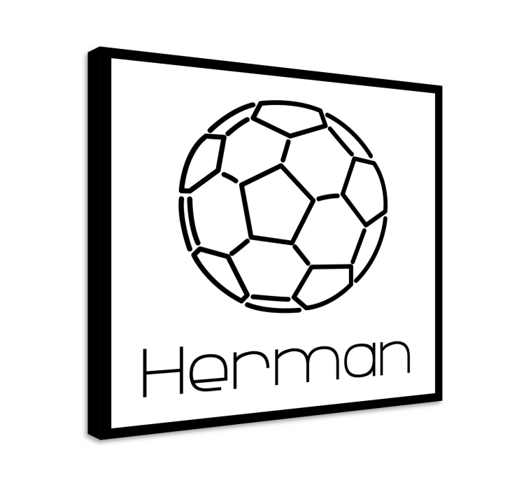 Football ball with name teen canvas prints - TenStickers