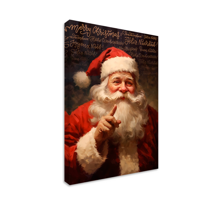 Santa Claus portrait christmas canvas art - TenStickers