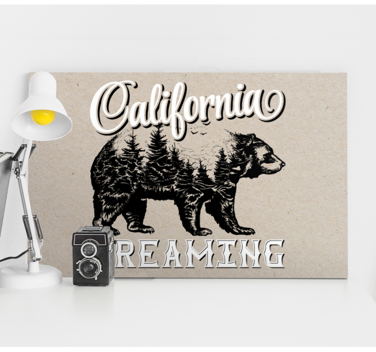 3d pictures wall art california bear journey - TenStickers