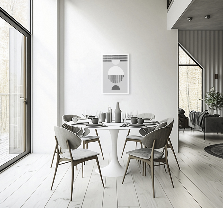 estilo nórdico dining room canvas art - TenStickers