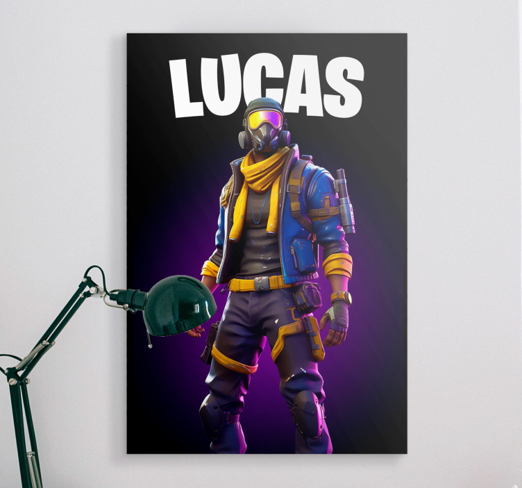 warrior in shades video game canvas art - TenStickers