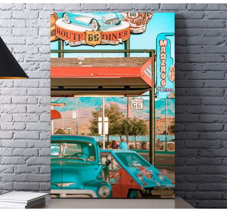 Restaurant cars canvas pictures for living room - TenStickers