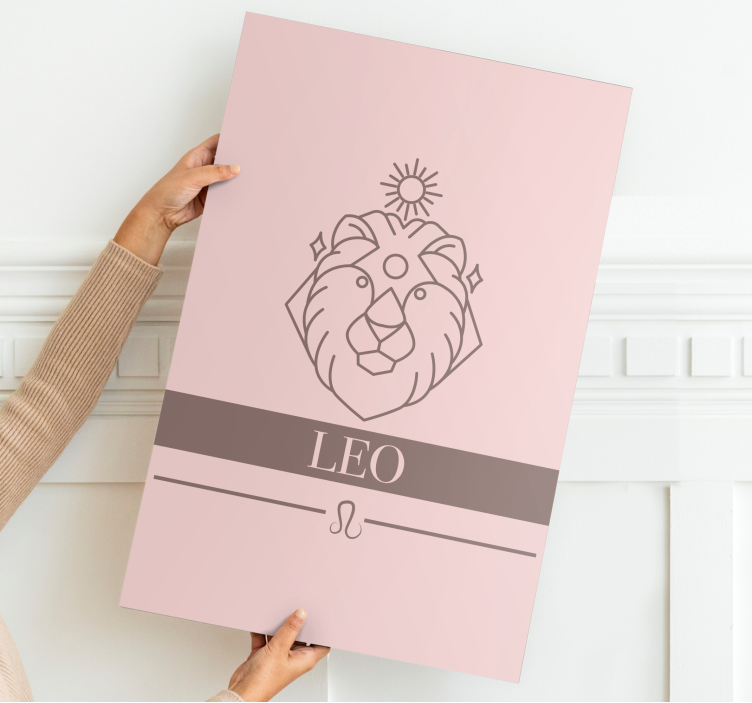 Abc canvas wall art leo zodiac symbol - TenStickers