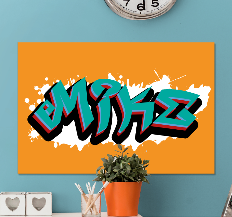 Abc canvas wall art stylish lettering decor - TenStickers