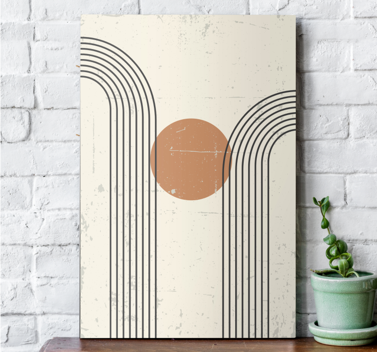 Abstract half arch  geometric canvas - TenStickers