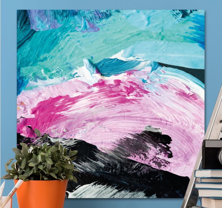 Abstract wall art 1 colorful motion swirls - TenStickers