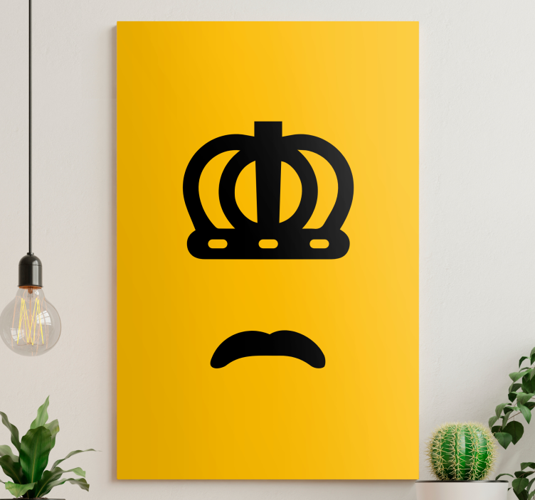 Abstract wall art 1 crown face emblem - TenStickers