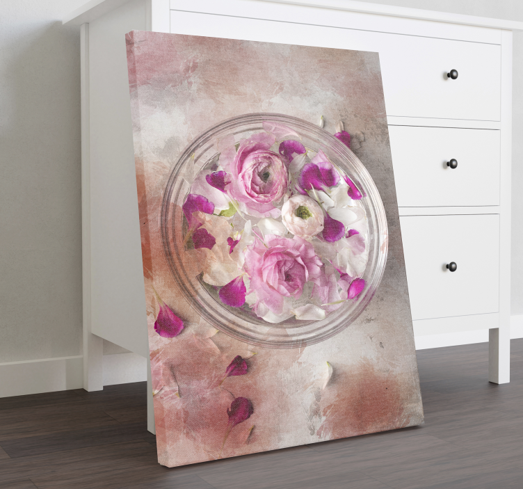 Bowl Blooms Painting Flowers  canvas - TenStickers
