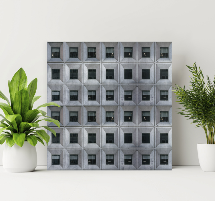 Brutalist architecture 3D canvas prints - TenStickers