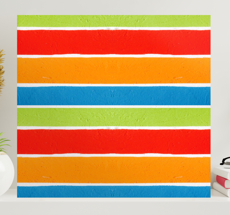 Buddha wall art in rainbow stripes - TenStickers