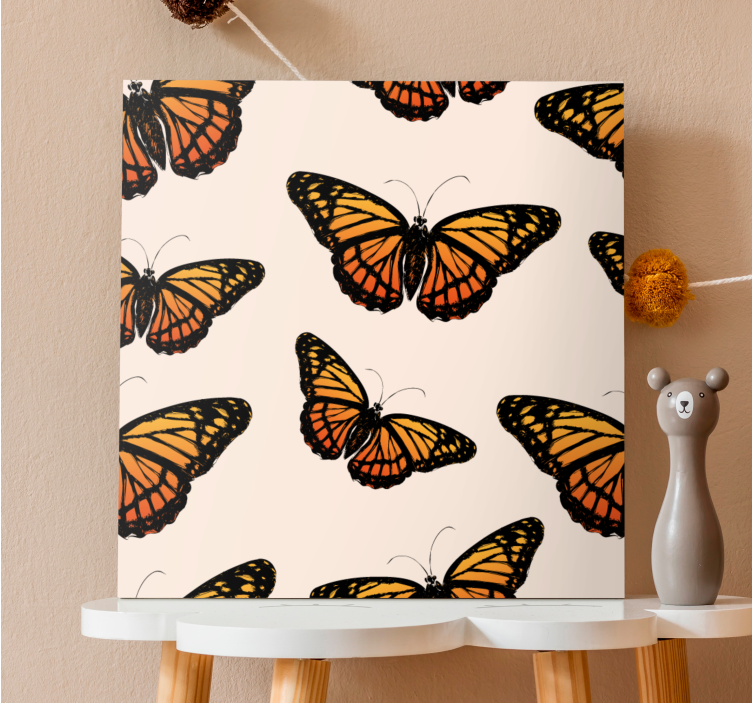 Butterfly canvas colorful monarch butterflies - TenStickers