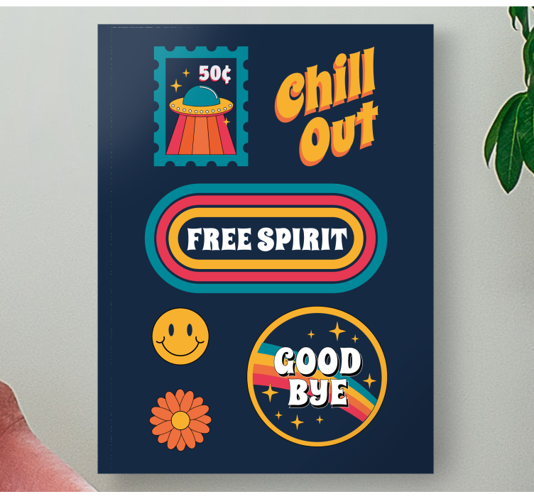 Chill free spirit quote canvas - TenStickers