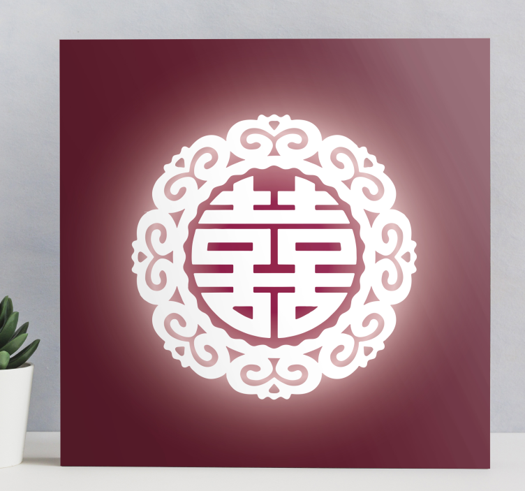 Chinese letter Alphabet canvas prints - TenStickers