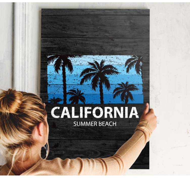 Cityscape wall art palm trees of california - TenStickers