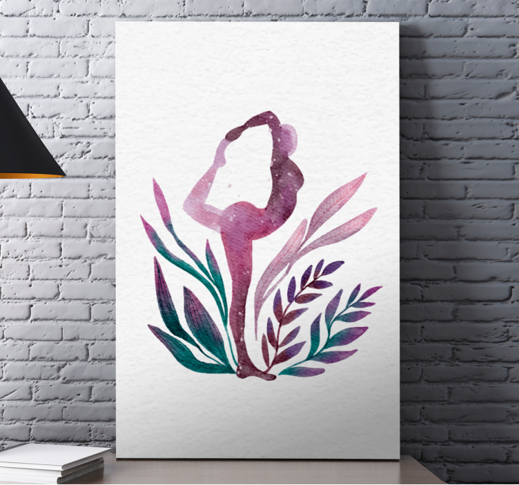 Dancer canvas with elegant ballet silhouette - TenStickers
