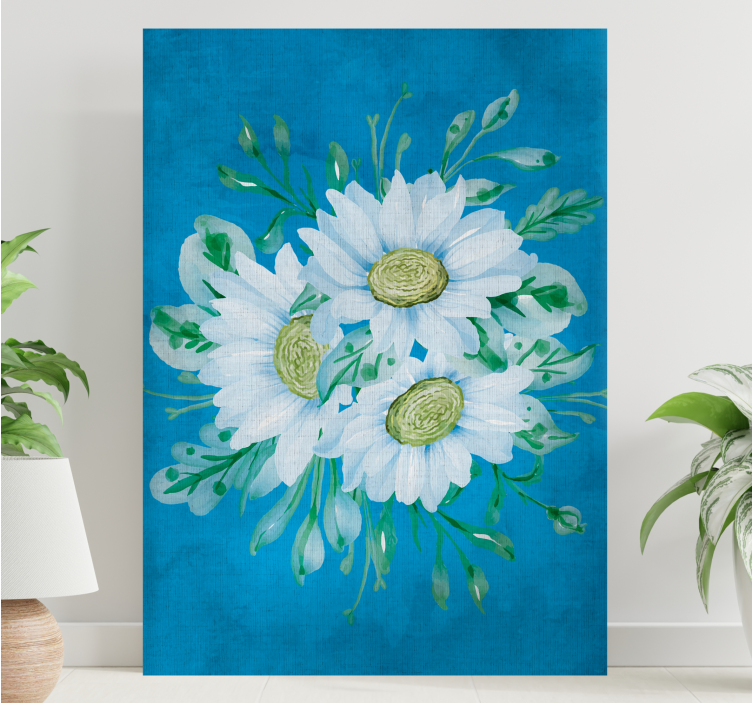 DELICATE WHITE BLOOMS Flowers  canvas - TenStickers