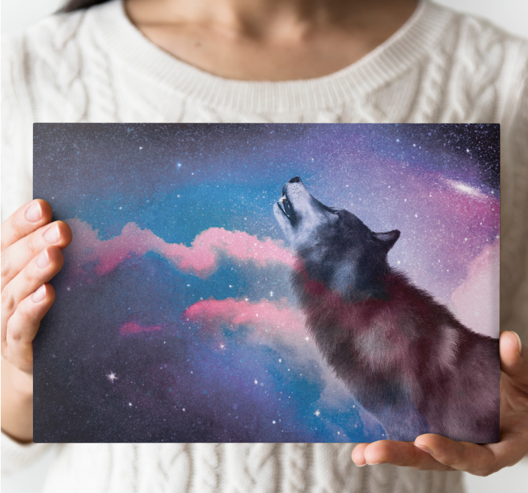Dog wall art majestic wolf howling - TenStickers