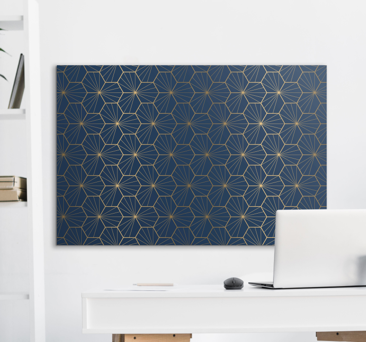 elegant geometric pattern canvas wall art - TenStickers