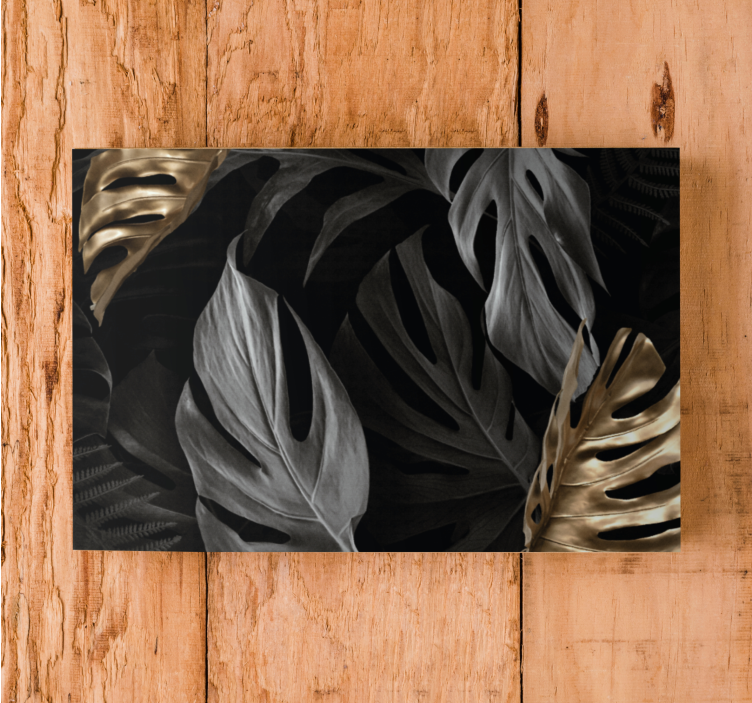Elegant tropical leaves Plant canvas prints - TenStickers