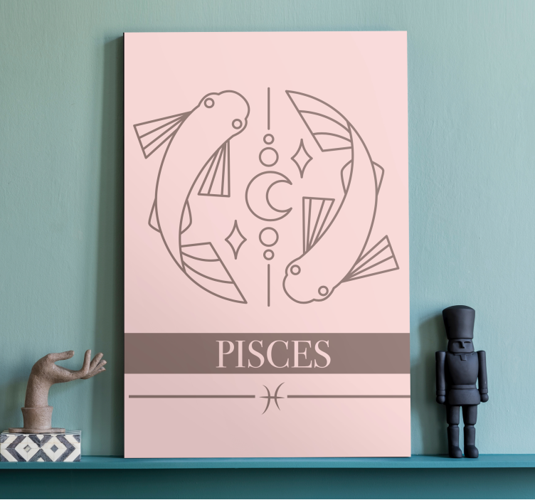 Fish canvas for the astrological pisces symbol - TenStickers