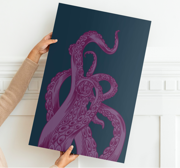 Fish canvas with octopus tentacle design - TenStickers