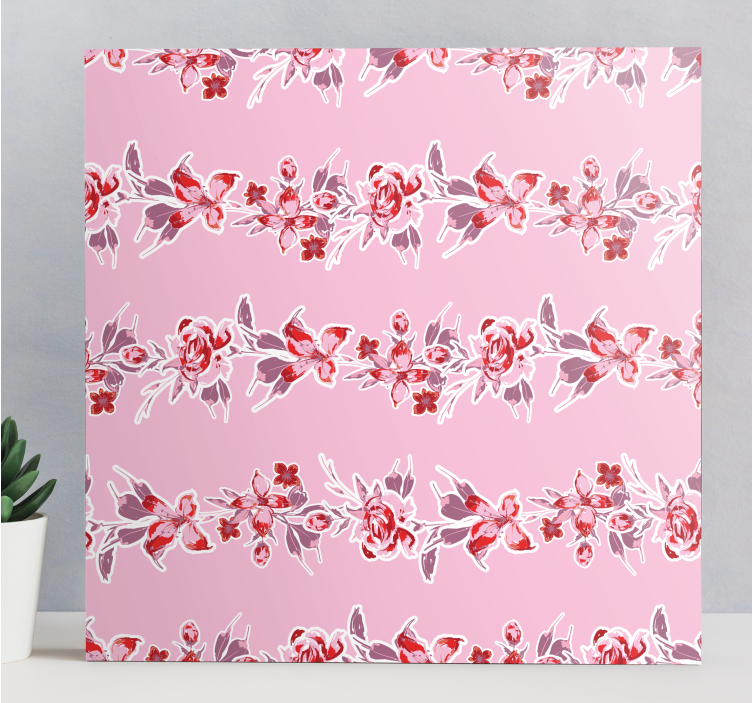 Flowers canvas botanical pattern design - TenStickers
