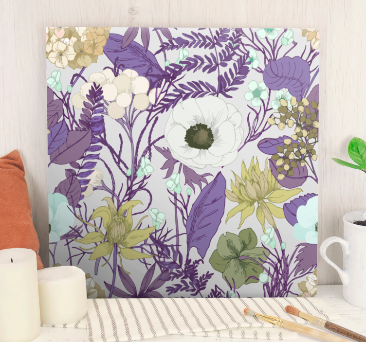 Flowers canvas floral arrangement sophistication - TenStickers
