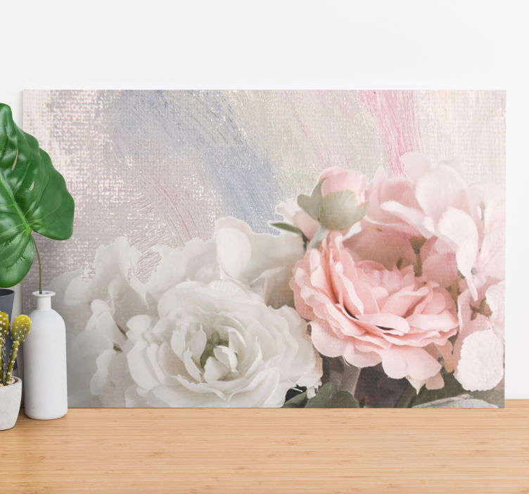 Flowers canvas floral blossom design - TenStickers