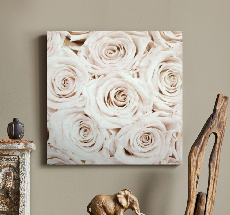 Flowers canvas gentle rose blossom - TenStickers