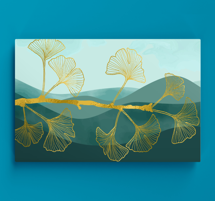 Flowers canvas ginkgo leaf reflection canvas - TenStickers