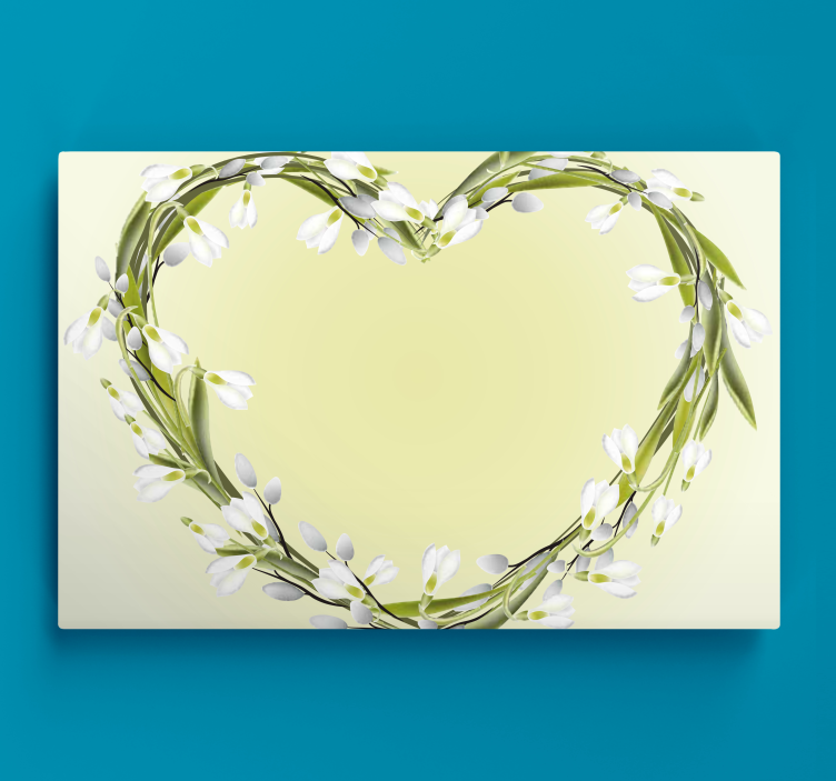 Flowers canvas heart of blooms - TenStickers