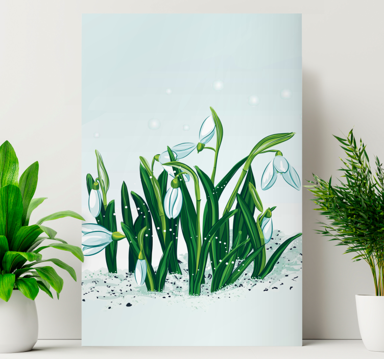Flowers canvas snowdrop flowers art print - TenStickers