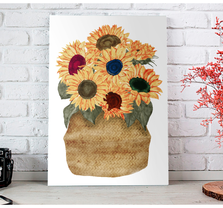 Flowers canvas sunflower bouquet - TenStickers