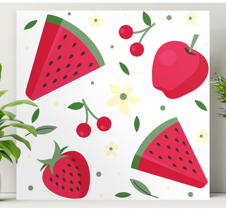 Fruit canvas wall art refreshing fruit delight - TenStickers