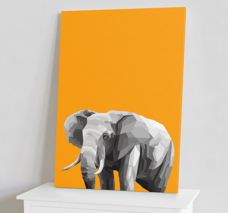 Geometric Elephant elephant canvas - TenStickers